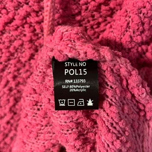 POL Pink Boucle Hoodie Small - Picture 6 of 10